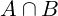 A\cap B