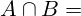 A\cap B=⌀