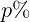 p\%